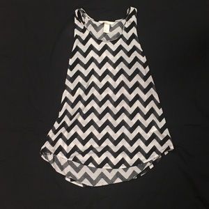Black & White Chevron Tank Top